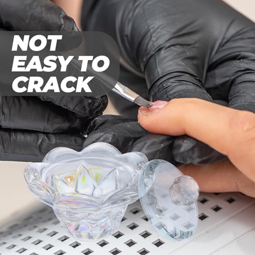 Recipiente de cristal para mezcla de líquidos de uñas miniatura 5