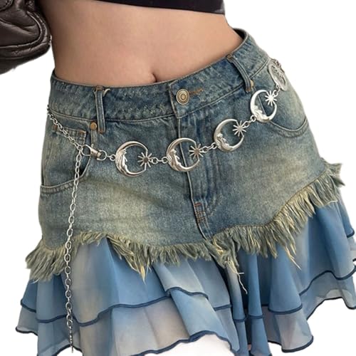 Trendy Y2K Vintage Bohemian Belt Flower Bohemian Belt Waist Chain Butterfly Tassel(Style C)