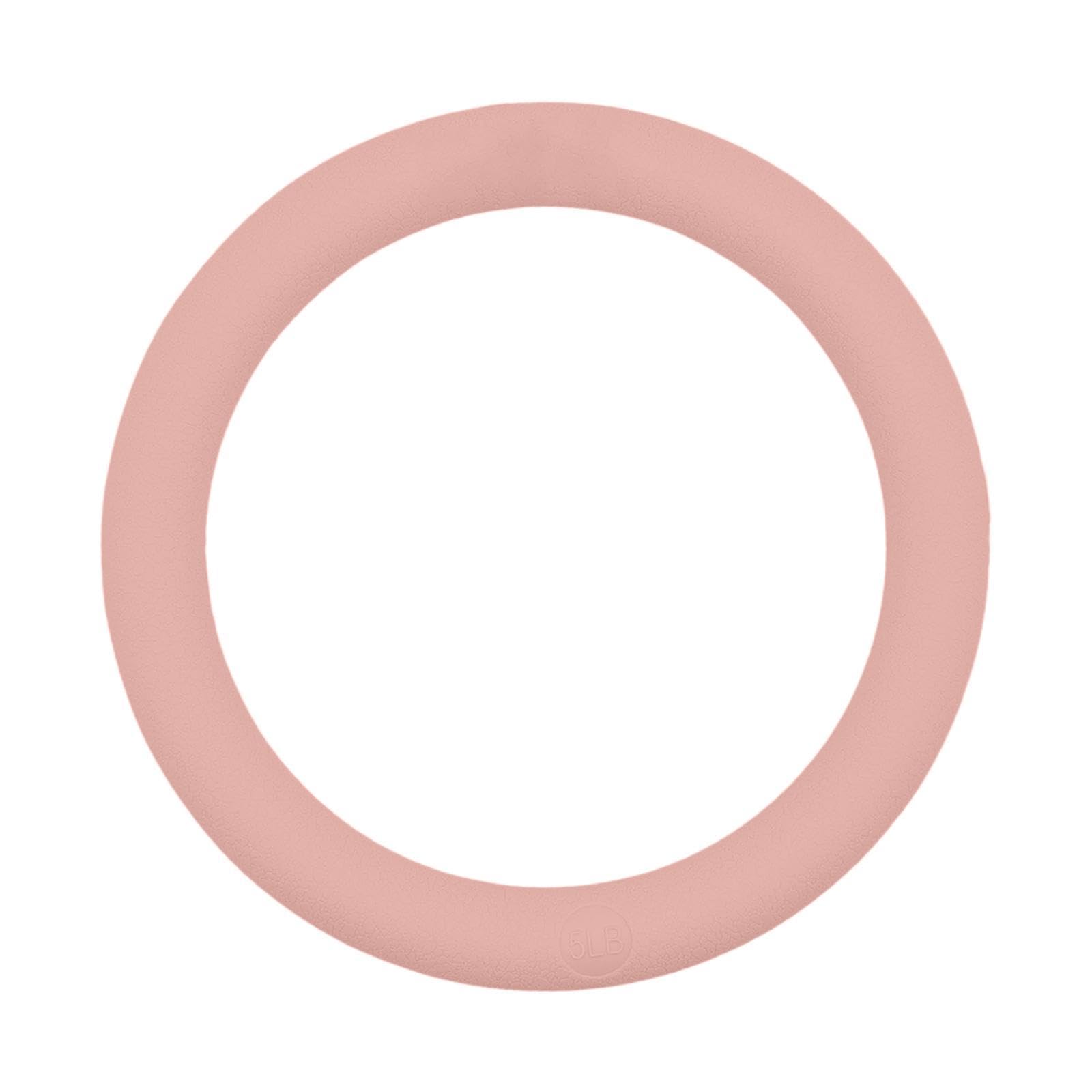 Weight Anello Cerchio Fitness Allenamento Strumento Esercizio Struttura Antiscivolo in Silicone Ghisa Adatto per, Colore Rosa