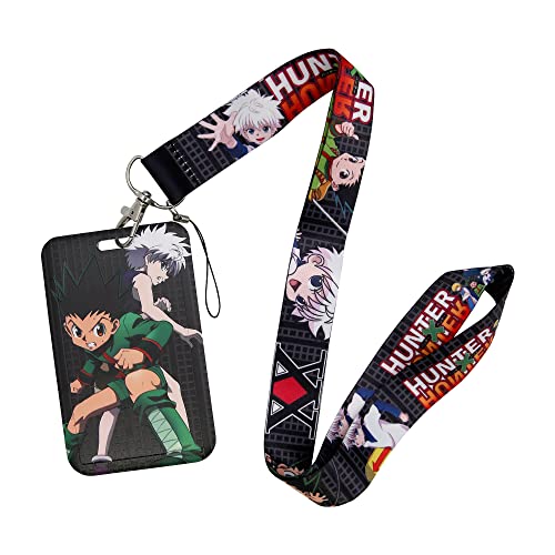 HXH Anime Lanyard with ID Card Badge Holder Anime Wristlet Lanyards for Keys