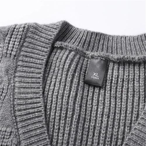 Men's Knitted Pullover Sweater Vest V-Neck Sleeveless Solid Color Business Casual Waistcoat3