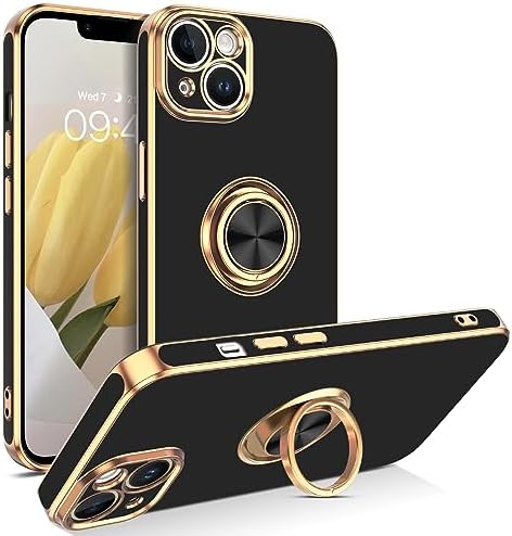Nalacover For IPhone 14 Pro Max Magnetic Case With Invisible Ring Kickstand Compatible With MagSafe,for Women Men,360° Rotating Gyro Camera Lens Protection Hard PC Slim Phone Case, Orange - Walmart Supplies
