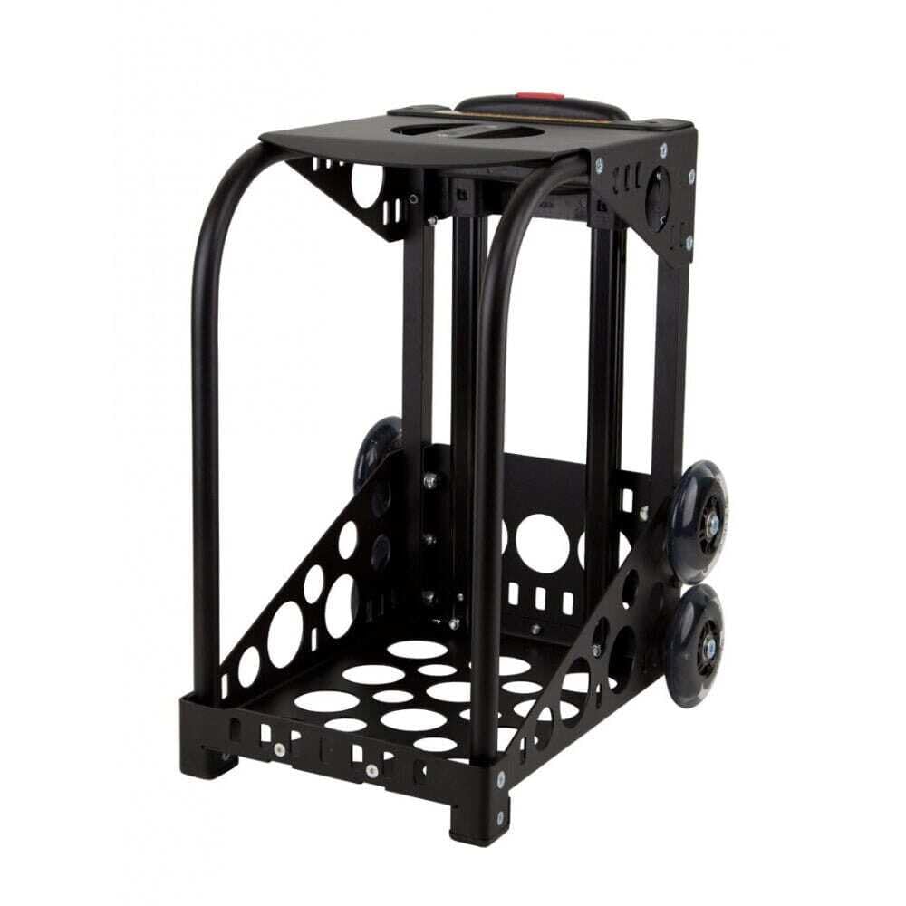 ZUCA Sport Black NFW Aluminum Alloy Frame with Flashing Dual Wheels, Nylon Feet, 39.5-Inch Telescoping Handle, Chrome-Plated Screws, and Nylon Aircraft Lock Nuts