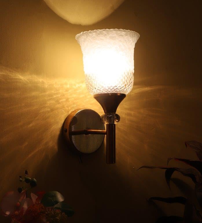 Image of ELIANTE by Jainsons Lights | Foudre Gold Iron Wall Light | Gold Iron Wall Light | for Living Room, Bedroom, Hallway | E27 Holder | 3 Year Warranty