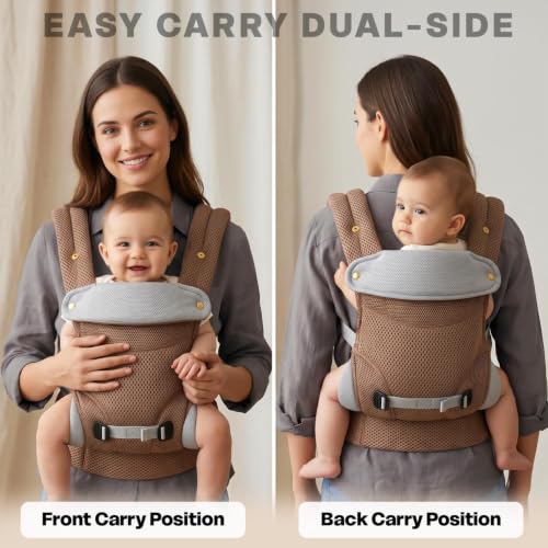 Image of StarAndDaisy Baby Carrier for 0-3 Years, Newborn Baby Carrying Bag with 2 Carry Positions, Front & Back Carry, Breathable Fabric, M-Shape Hip Support, Comfortable Baby Carrier