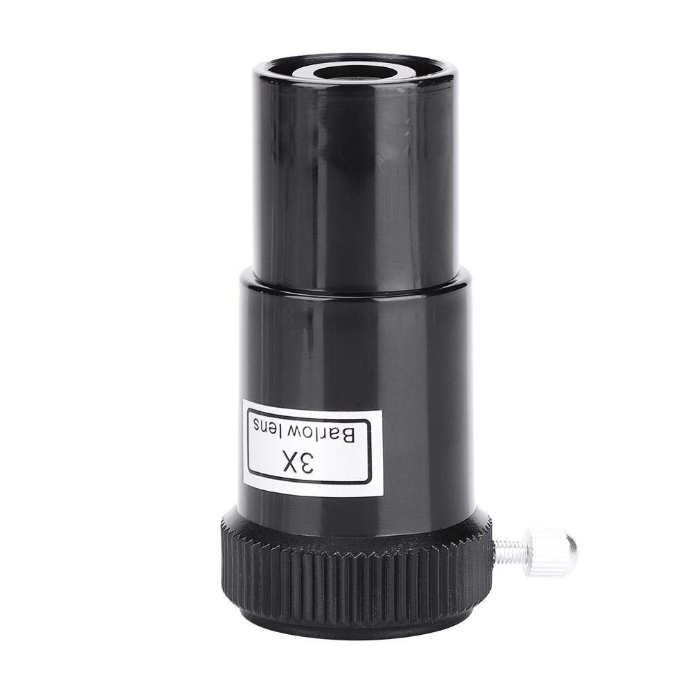 Bewinner 0.96 Pulgadas 3X Lente Barlow,Vidrio Óptico 24.5 mm Lente Acromática de Barlow, Rosca M42x0.75mm,Fácil Usar,Durable, Barlow Lente de Plástico para Oculares de Telescopio Astronómico