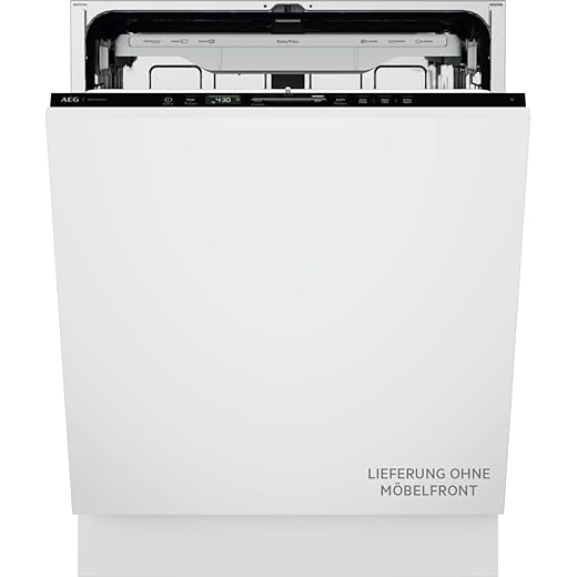Fully Integrated AEG 8000 Dishwasher, 60 cm, Smart WiFi Dishwasher, Versatile Baskets & Safe Glass Cleaning, 40 dB with ExtraSilent, LightOnFloor, Only 8.4 Litres Water Consumption, GI8200B2SO