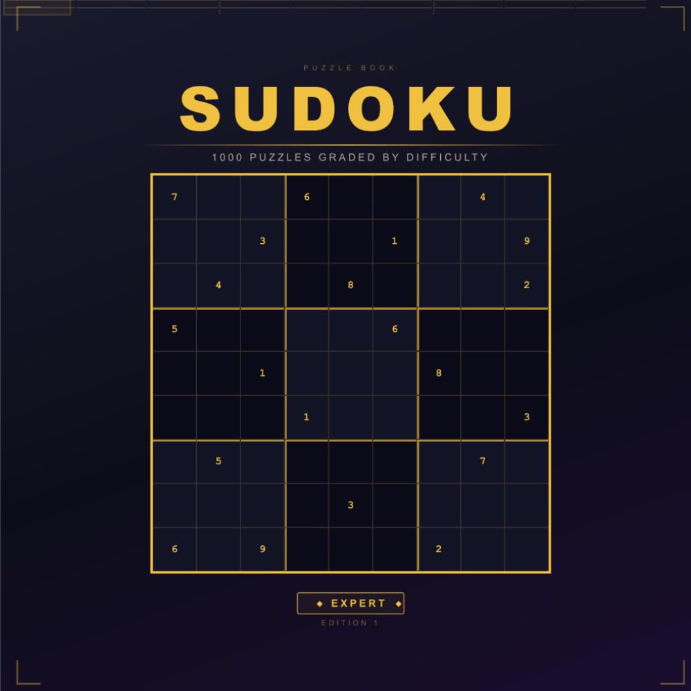 Sudoku Book - 1000 Puzzles: Puzzles graded by difficulty with solutions