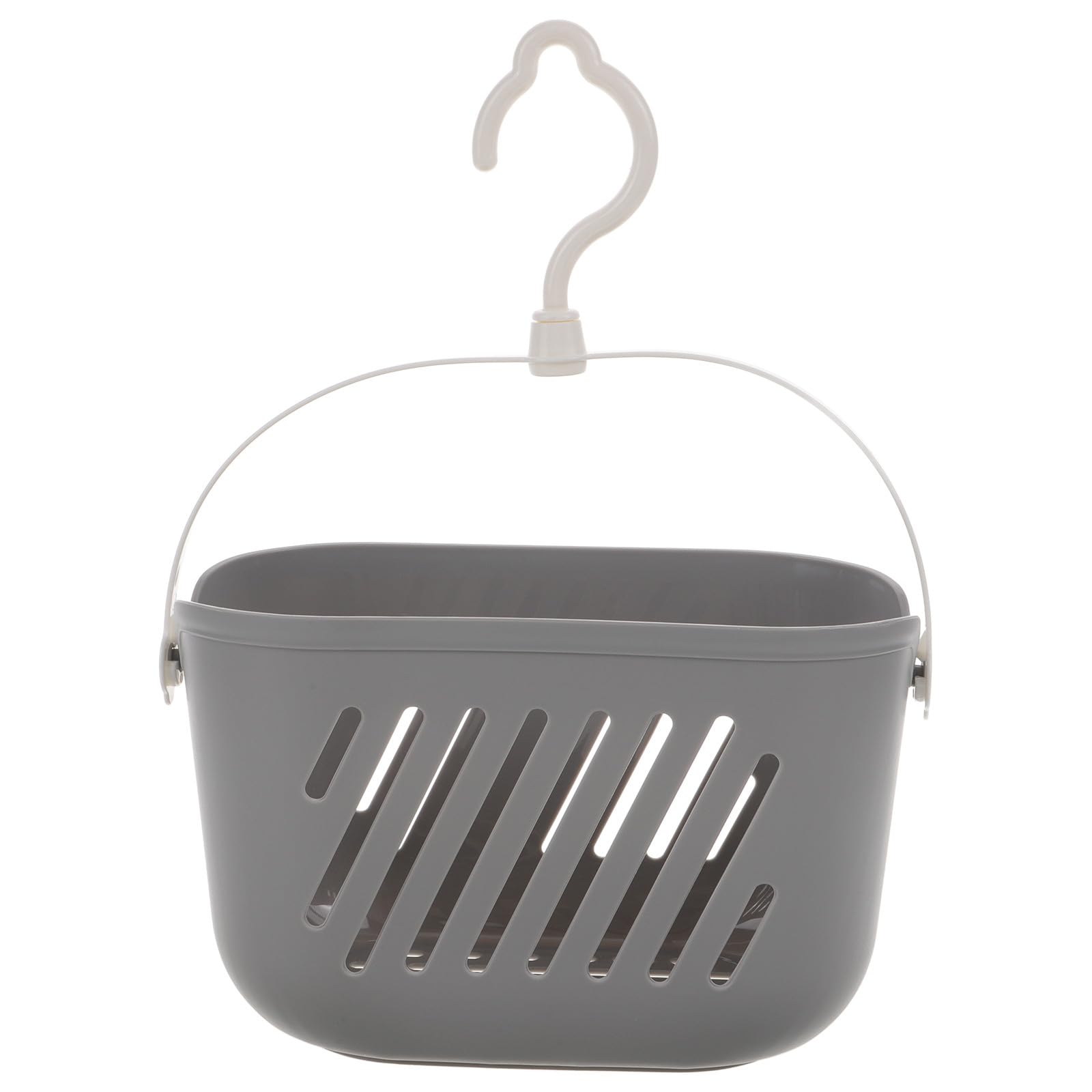 VANZACK Hanging Shower Basket Plastic Storage Organizer Gray Bathroom Caddy Portable Hanging Shower Basket for Bath Toiletries Cleaning