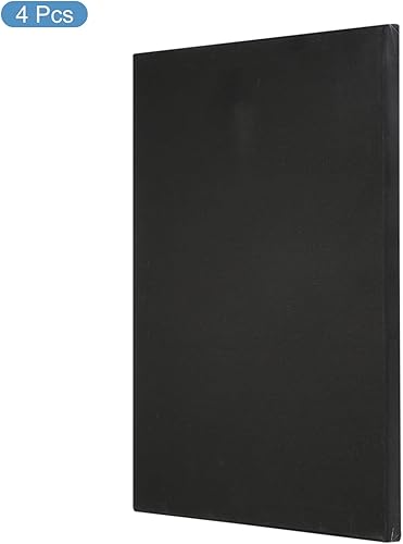 Miniatura 8 de PATIKIL Paneles de lienzo de pintura paquete de 4 paneles rectangulares de madera con marco de madera en blanco para acrílico óleo pintura de