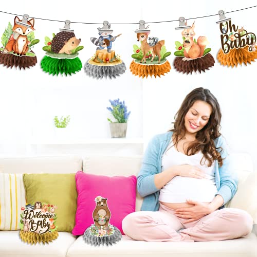 8Pcs 3D Double Side Woodland Animals Centerpieces, Woodland Animals Baby Shower Decorations, Woodland Theme Baby Shower Decorations Table Topper For Boys/Girls, Woodland Centerpieces For Tables #TOP5