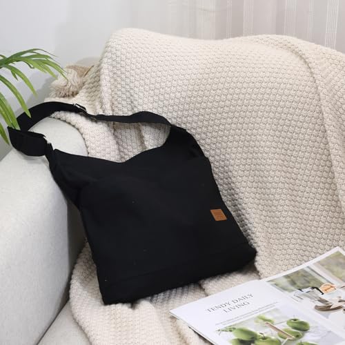 Image of COOLOME Canvas Tote Bag for Women - Crossbody, Shoulder, Travel & Beach Bag