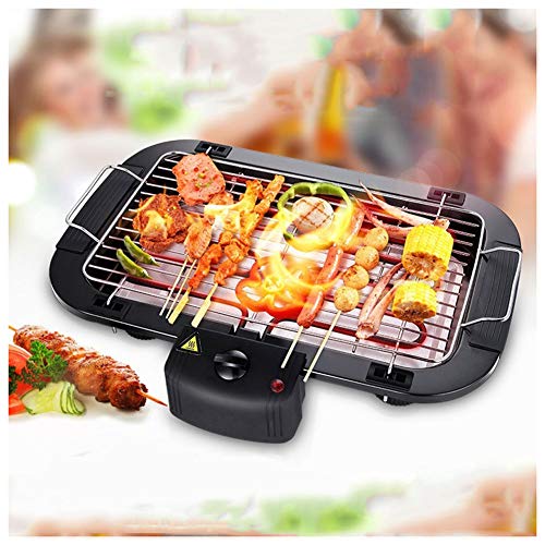 LJJ Electronic Barbecue Grill Portable Charcoal Bbq Mini Tabletop Picnic Cooking Smoker Party Camping Cooker With Grid