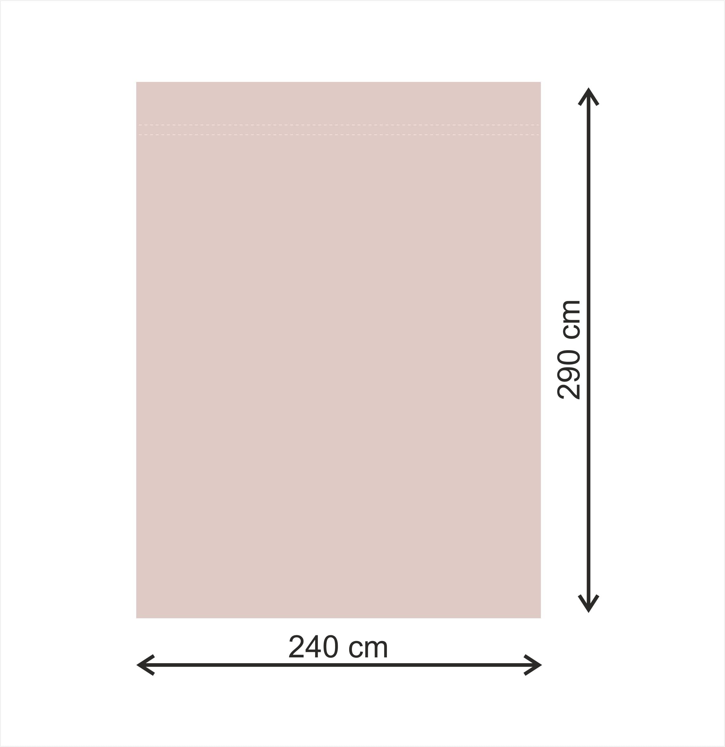 KLULK Lenzuolo Sopra Matrimoniale Rosa 100% Cotone 240 x 290 Cm Made In Italy 2 Posti