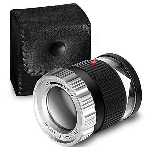 Lupa de 30X Lupa con Iluminación LED UV Lupa de Longitud Focal Ajustable Lupa de Vidrio de Joyería Plegable para Textil Monedas Sellos Tablero Gemas (Negro)