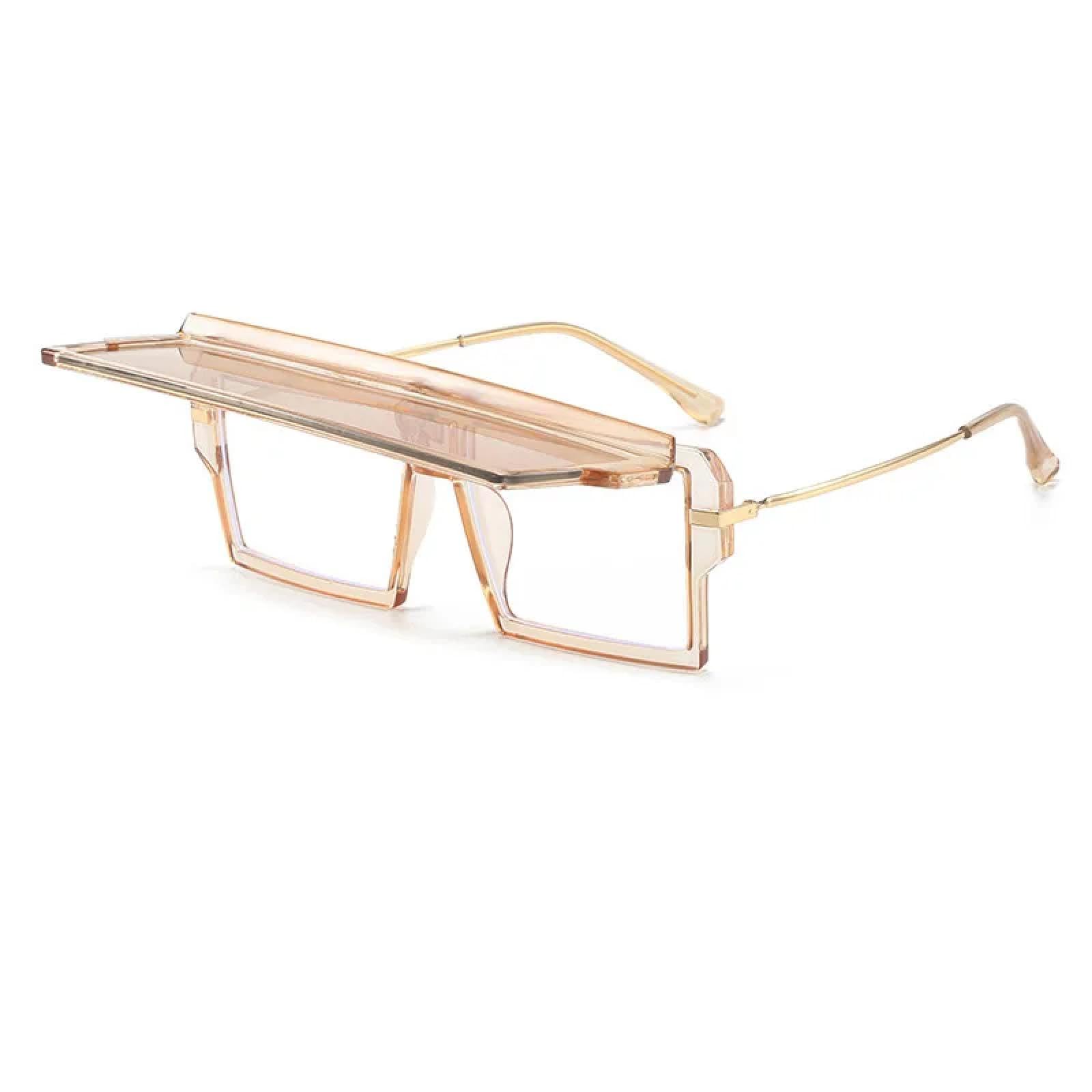 Gafas de sol abatibles de moda para mujer, estilo punk, para hombre, de una pieza, con estampado de leopardo, UV400