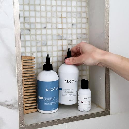 Alcôve - Daily Shampoo & Conditioner Duo - All Hair Types - Sulfate-Free - Lightweight Care - Evening Primrose Oil - Mango Extract - Argan Oil - Anti-Frizz - Color-Safe - 10oz2