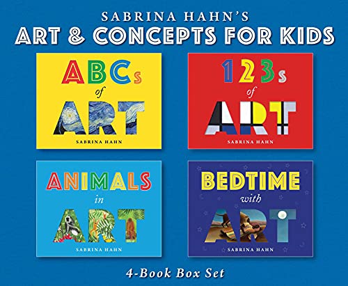 Image of Sabrina Hahn's Art & Concepts for Kids 4-Book Box Set: ABCs of Art, 123s of Art, Animals in Art, and Bedtime with Art