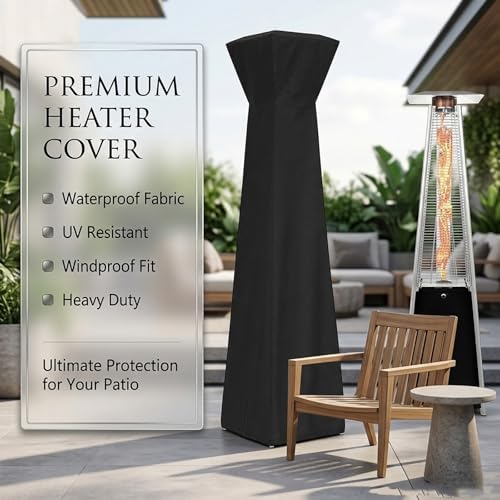 Funda para Calefactor Exterior para Sahara Pyramid Flame Heater, Cubierta Protectora Repelente al Agua para Estufa de Terraza, Funda a Medida para Jardín y Balcón