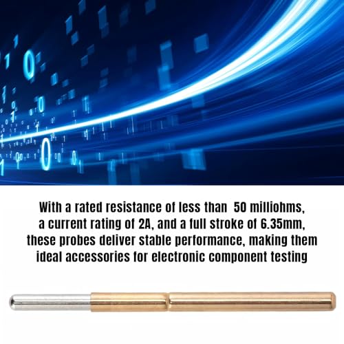 Image of Spring Test Probes, 100Pcs P125-J High Accuracy Round Pogo Pins for PCB Board Testing Contact