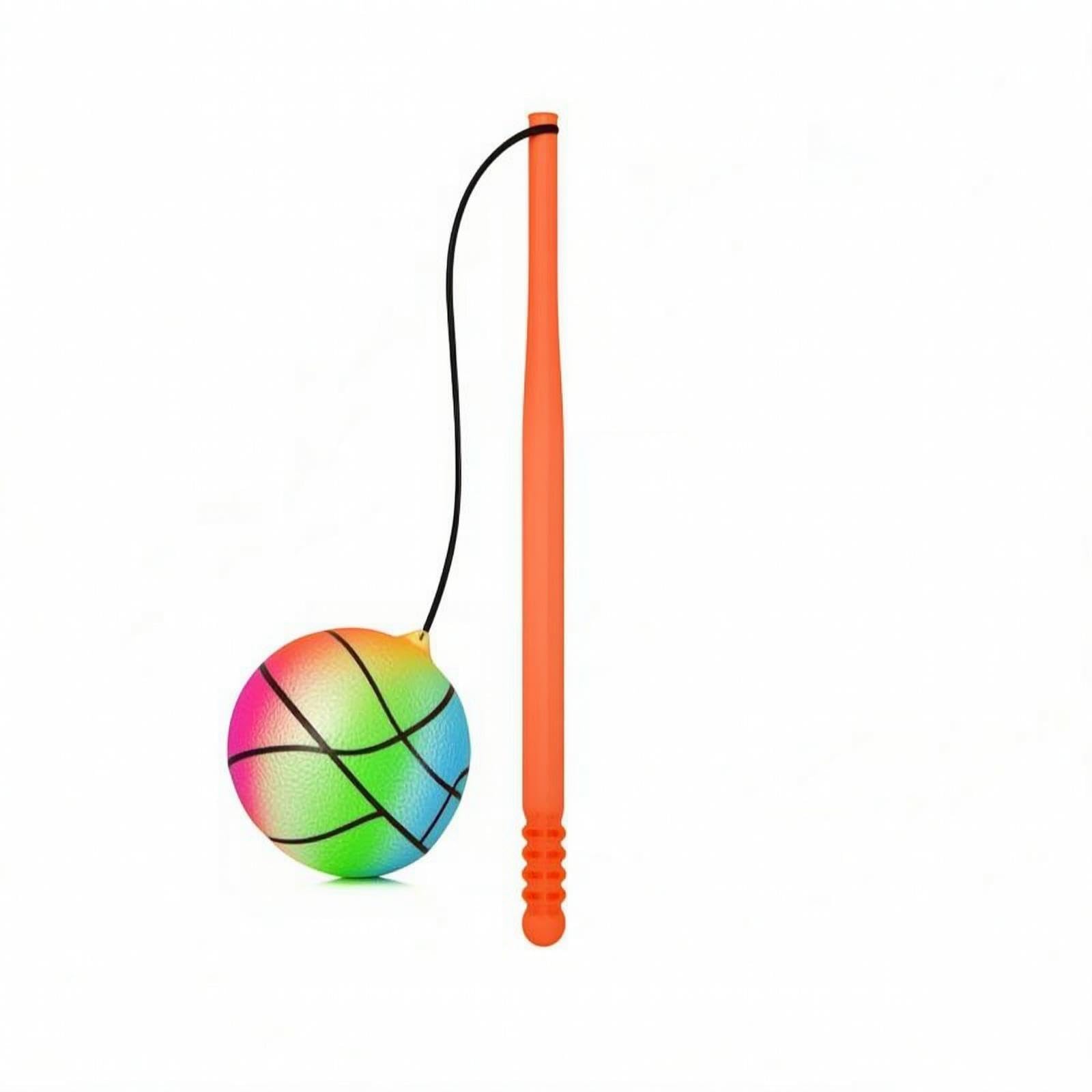 Spring Ball with Rod Elastic Handheld Spring Ball Energetic Exercise Toy for Adults, Seniors, Coordination Train Warm-Ups, Square-Dance-image-44