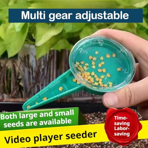Mini esparcidor de semillas manual ajustable miniatura 4