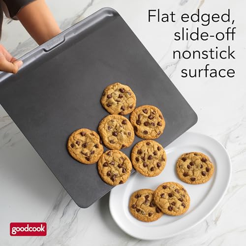 Image of GoodCook AirPerfect Cookie Sheet Nonstick Air Insulated Carbon Steel Construction, 14 x 12-Inch, Gray