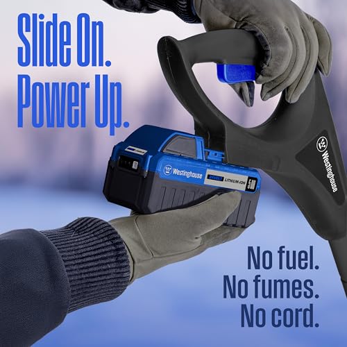 Westinghouse WSnow13S 24V Cordless Snow Shovel 13 Inch Kit, 24V 4Ah Battery, Fast Charger, Electric Snow Shovel with 20ft Throwing Distance, plows 300lbs/min, Compatible with Snow Joe Batteries