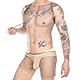 GENEMEN Glänzendes Mesh Top Herren Netz Tank Top Sexy Sissy Unterwäsche Fischnetz Wäsche Rave Outfits (Set-Schwarz, S)