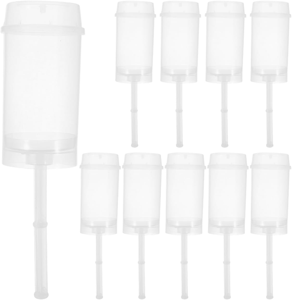 DOITOOL Push Cake Holders with Lids 50 Pcs Reusable Push Pop Containers for Rainbow Cakes Ice Cream Desserts Party Supplies 4.33 Inch Food Safe Pushable Cake Mold