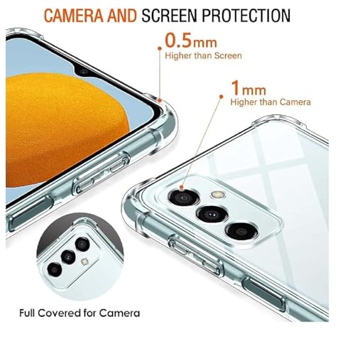 Image of BOXXO Flexible Back Cover for Samsung Galaxy M15 5G | Back Cover Transparent Clear Shockproof Case Four Corner Protection | Slim Protective Mobile Phone Cover for Samsung Galaxy M15 5G
