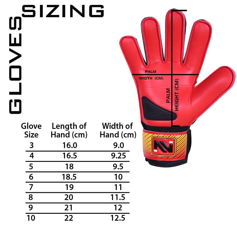 CONNECT Goalkeeping Gloves with 4mm Latex Finger Protection Super Grip Palm, Soccer Goalie Gloves for Boys Kids - Image 3