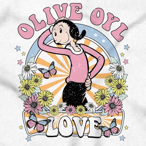 Cute Olive OYL Cartoon Flower Love Girls Kids T Shirt Tees2