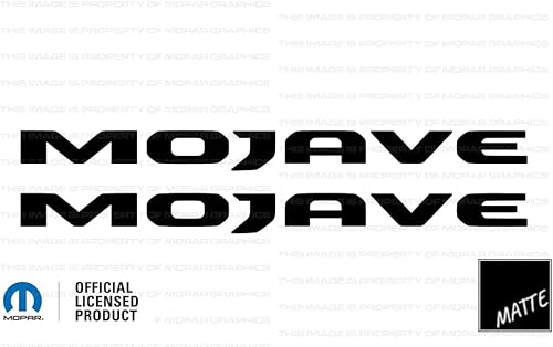 Decal Mods Mojave - Calcomanía gráfica para capó, compatible con Jeep WranglerGladiator JLJT (2019-2022), negro mate CBM (juego de 2)  SJ1Y1