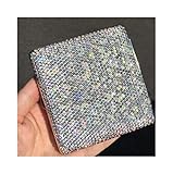 1.Cigarette Fall Case für Männer und Frauen Luxus Persönlichkeit kreativer Diamanten Frauen Zigarettenschachtel, eingelegter Strass ultra-dünne Edelstahl tragbarer Zigarettenetui, 20 Packungen.