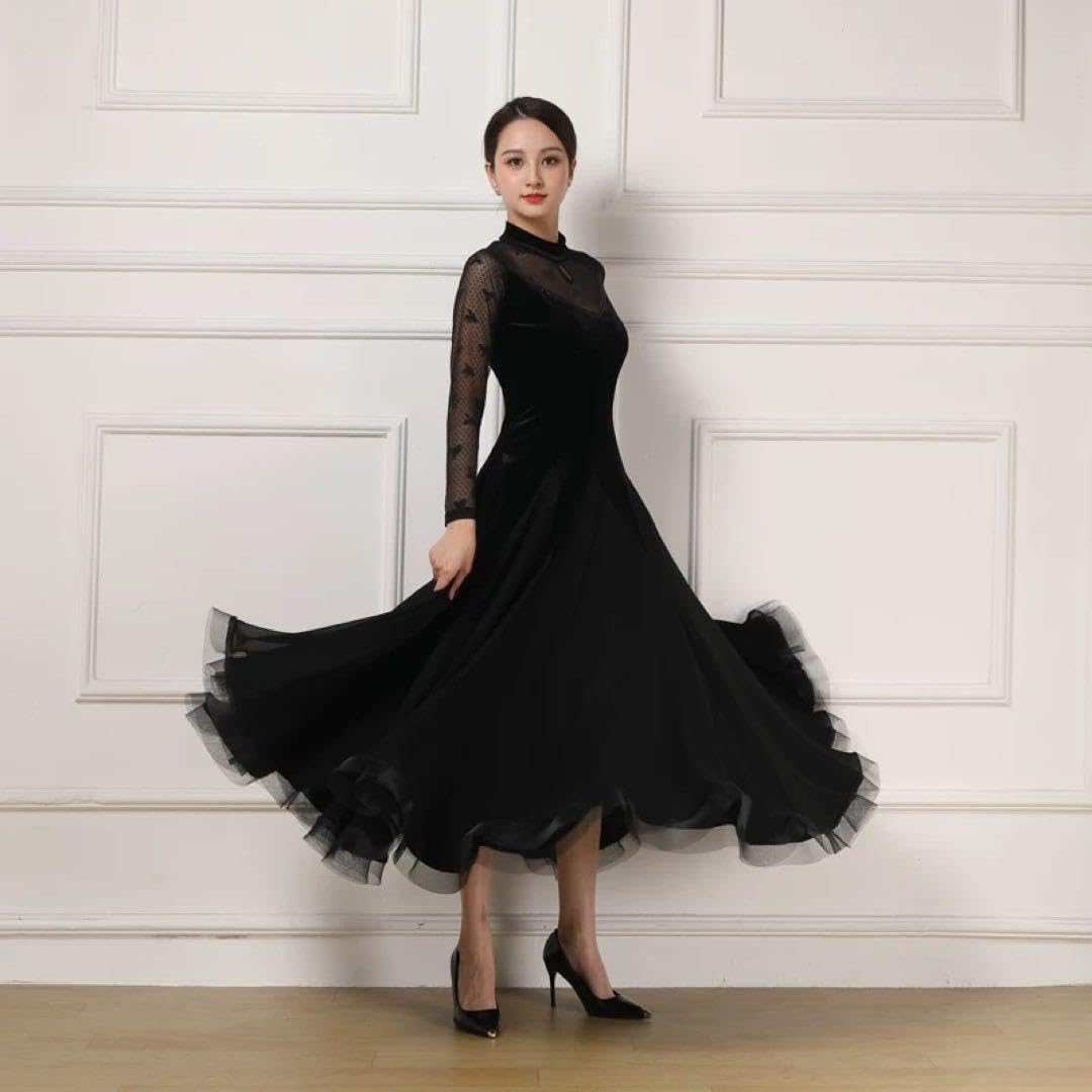 蝶々モチーフ✿シックなデザインのドレス✿競技会や発表会に最適