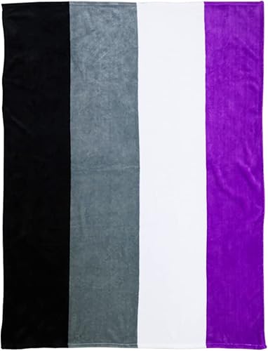 Miniatura 2 de Asexual Pride - Manta súper suave de 50 x 60 pulgadas para dormitorio, sala de estar, primavera, vacaciones, niños, bebés, adultos y decoración,