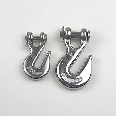 SAFELAND 1/4" Stainless Steel T316 Clevis Grab Hook - Chain Hook (5pcs) Cover