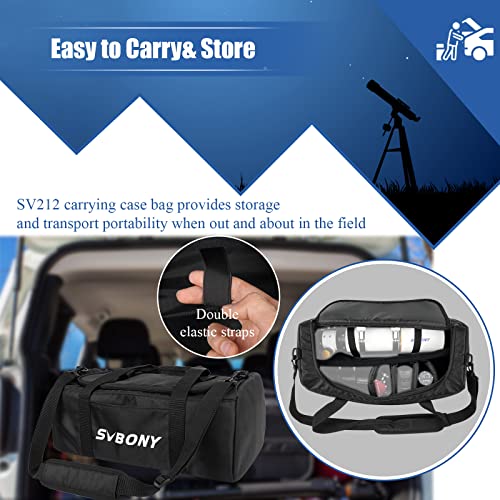 SVBONY SV212 Multipurpose Telescope Bag, Shock-Absorbing Telescope Case with Adjustable Shoulder Strap and Hand-Carry Strap for Optical Tubes Accessories by SVBONY - Image 3