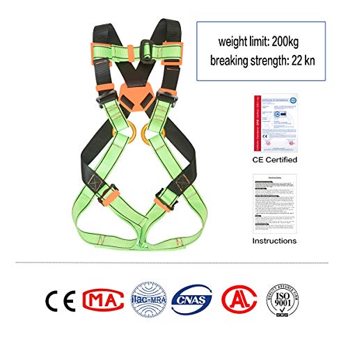 HeeJo Kids' Harness, Youth Safety Harness Comfort Zipline Climbing Harness Belts for Tree Climbing Outdoor Expanding Training, Caving Rappelling 7 to 13 Years