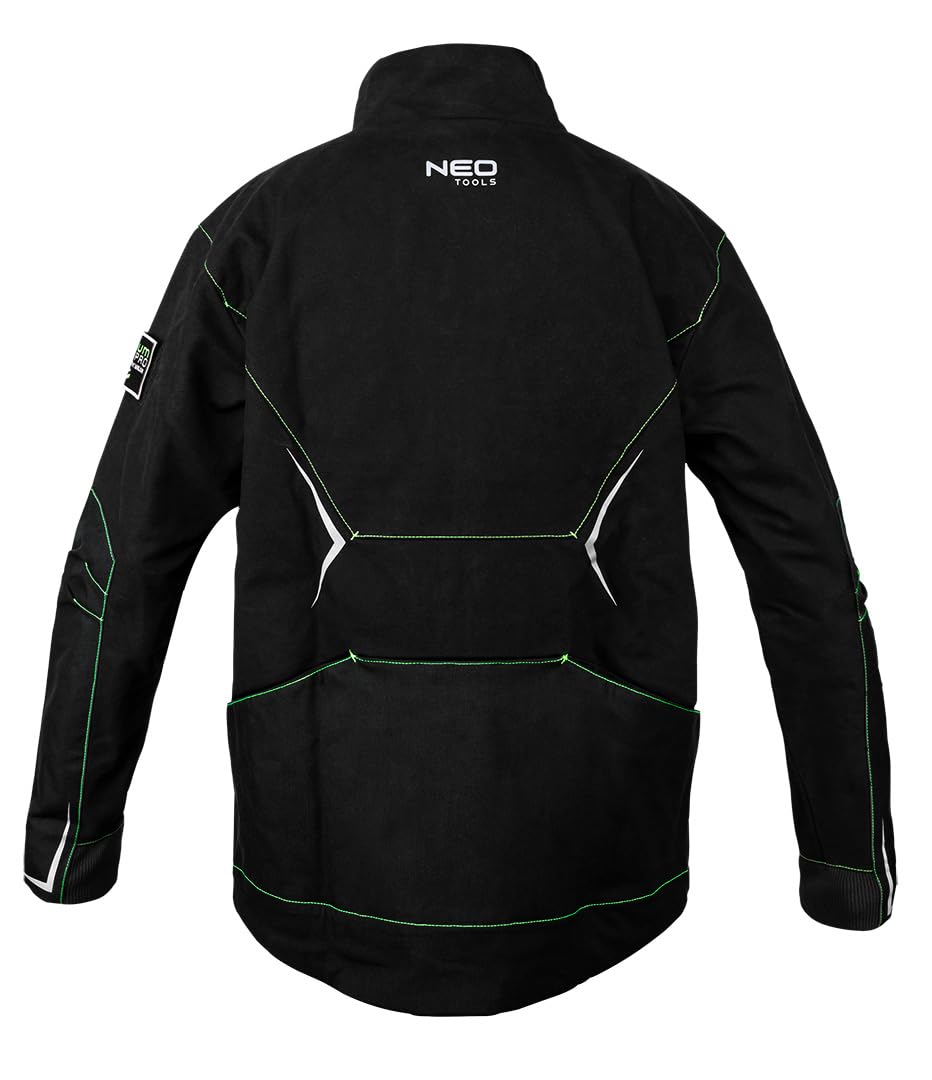 NEO TOOLS Sudadera de trabajo de protección Premium PRO - Sudadera para hombre - Cremallera frontal - BHP - Ropa de trabajo - Estampados reflectantes - Sudadera de trabajo Otoño Invierno - 100 %