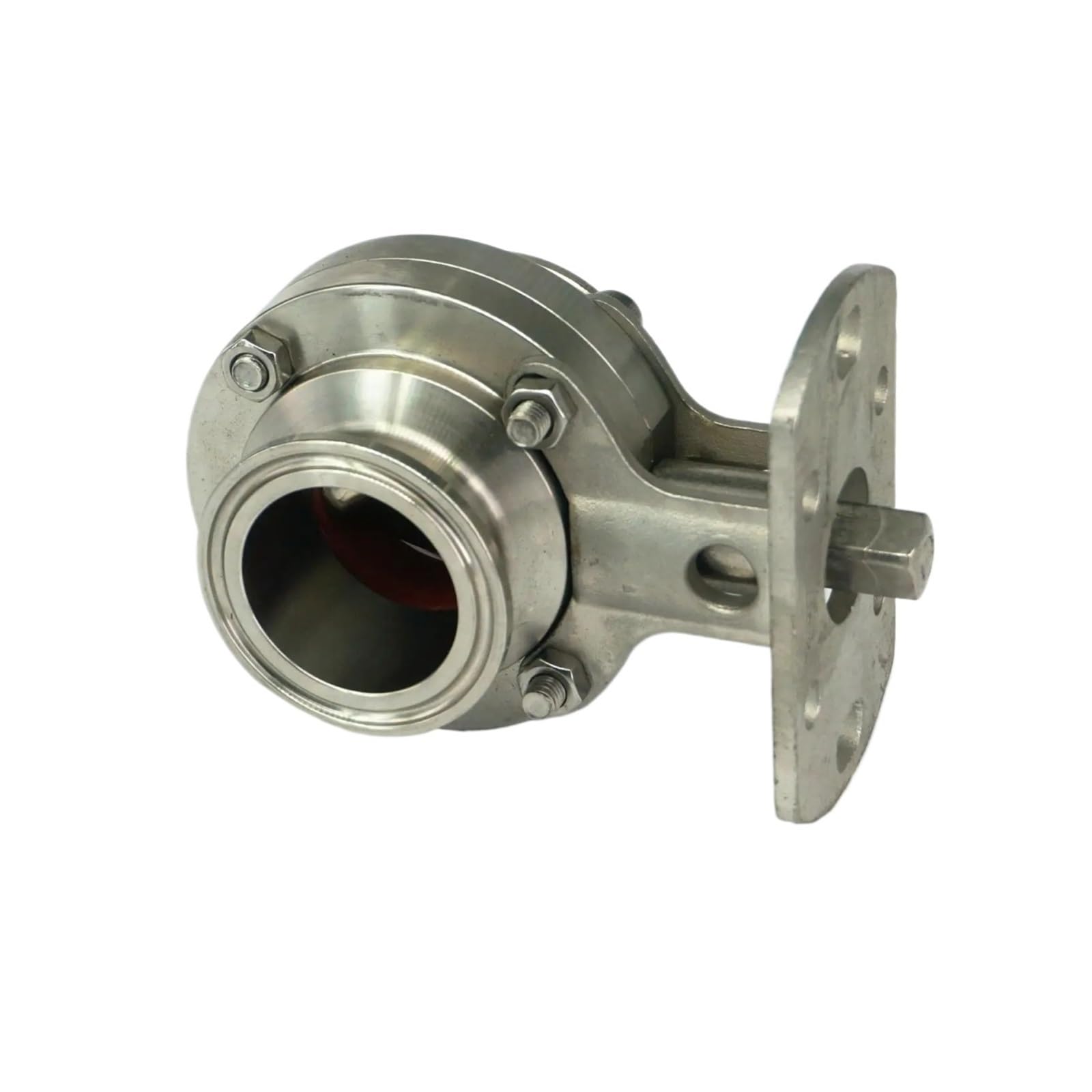 Válvula de mariposa Tri Clamp 1,5" y 2" con férula acero inoxidable 304 sin actuador | 45x64mm