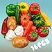 Lorigun 16 Pieces/Set Artificial Vegetables Simulation Vegetables Decoration Kitchen Home Decor Realistic Fake Vegetables Decor Set Photo Props