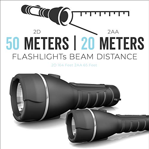 Rayovac Led Flashlight 3 Pack, Rubber Grip Flash Light Set With Batteries Included - Perfect For Power Outages, Emergency Situations, Camping, Hiking, Dog Walking (3 Pack) #TOP3