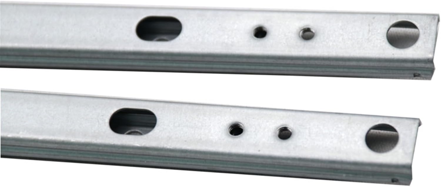 1Pair 8"-16" Drawer Slide 17mm Wide Two-Section Ultra-Narrow Mini Ball Slide Steel Cabinet Two Way Chute Rail(15inch-374mm)