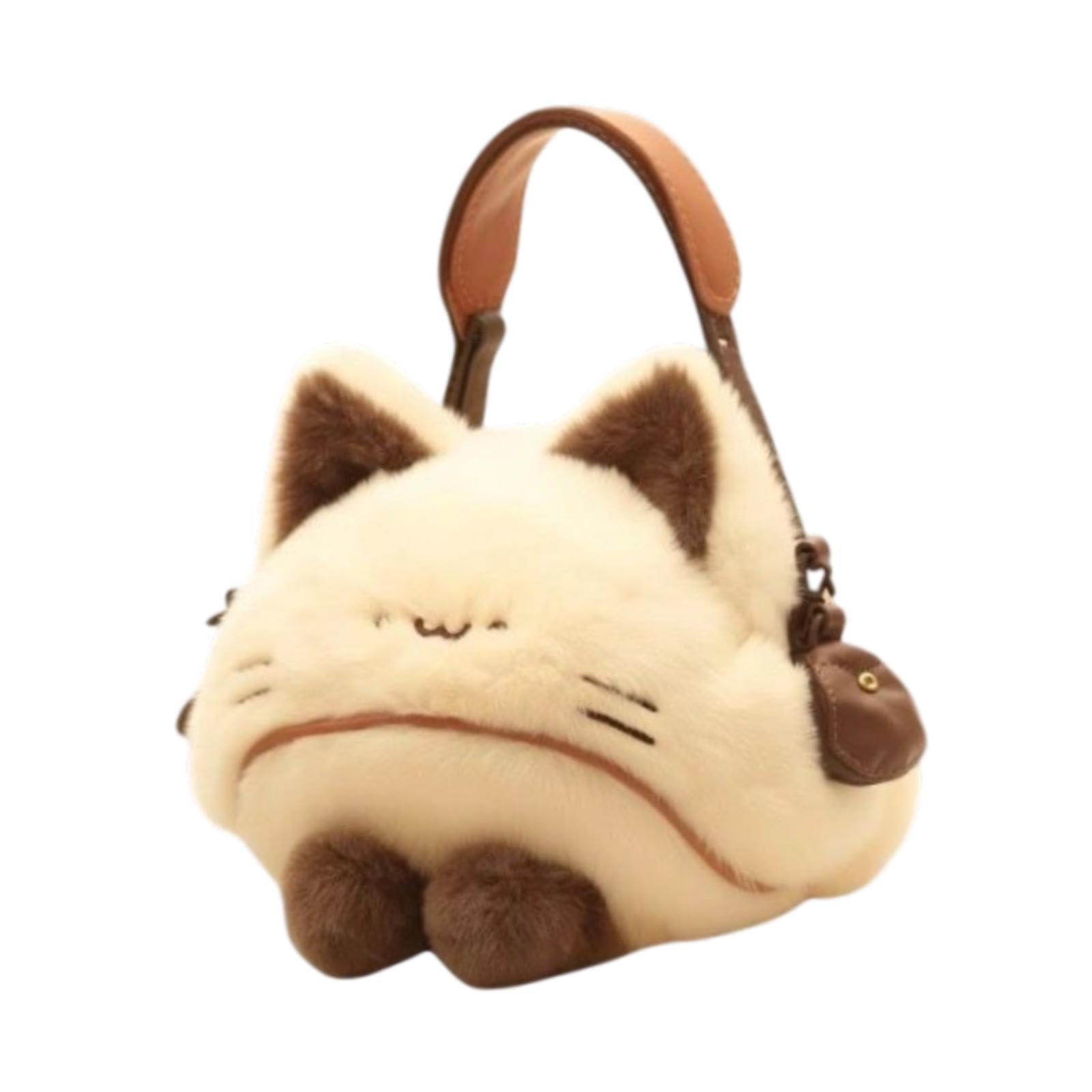 zoomella Cat Shaped Purse Funny Stuffed Animal Bag for Men Girls Birthday Gifts Teens-picture-52