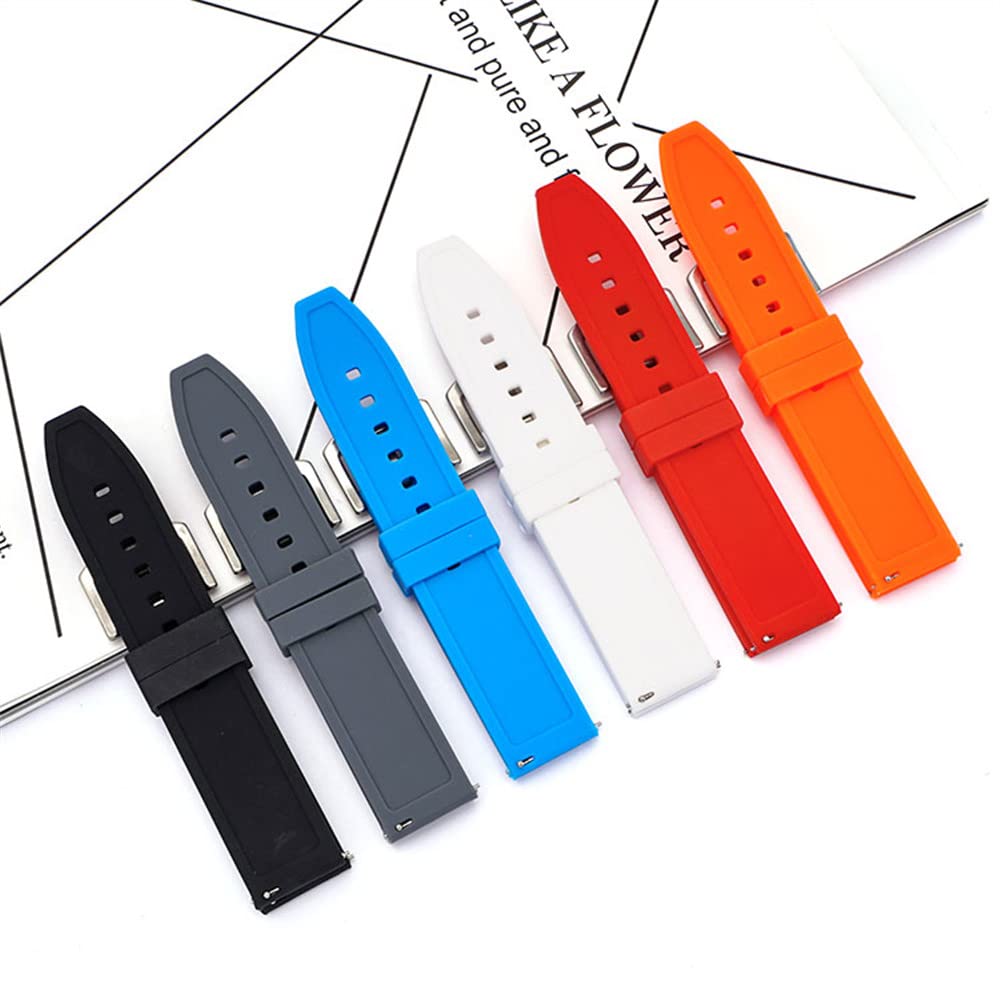 Hebilla acero pulseras silicona Correa de silicona 16mm 18mm 20mm 22mm 24mm 26mm 28mm Correa de reloj de silicona pulsera deportiva de liberación rápida