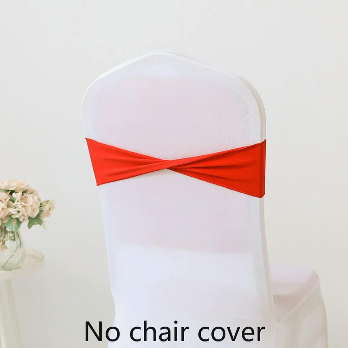 Stuhlschleifen, Hochzeit, Innen- und Außenbereich, Spandex, Stuhlknoten für Party, Veranstaltung, Hotel, Bankett, Dekoration, Stretch-Stuhlband, schwarz, 50 Stück