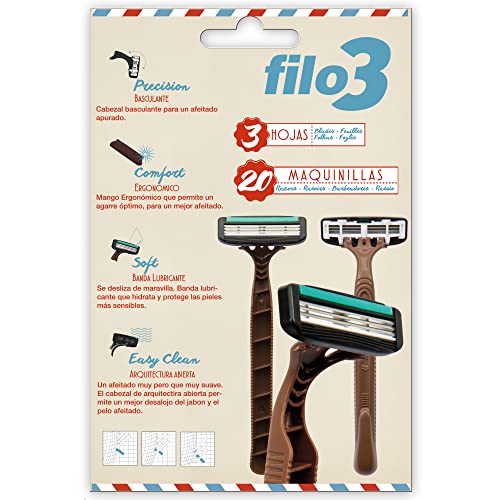 Filomatic Filo3 Maquinilla de Afeitar - 20 Unidades Cover