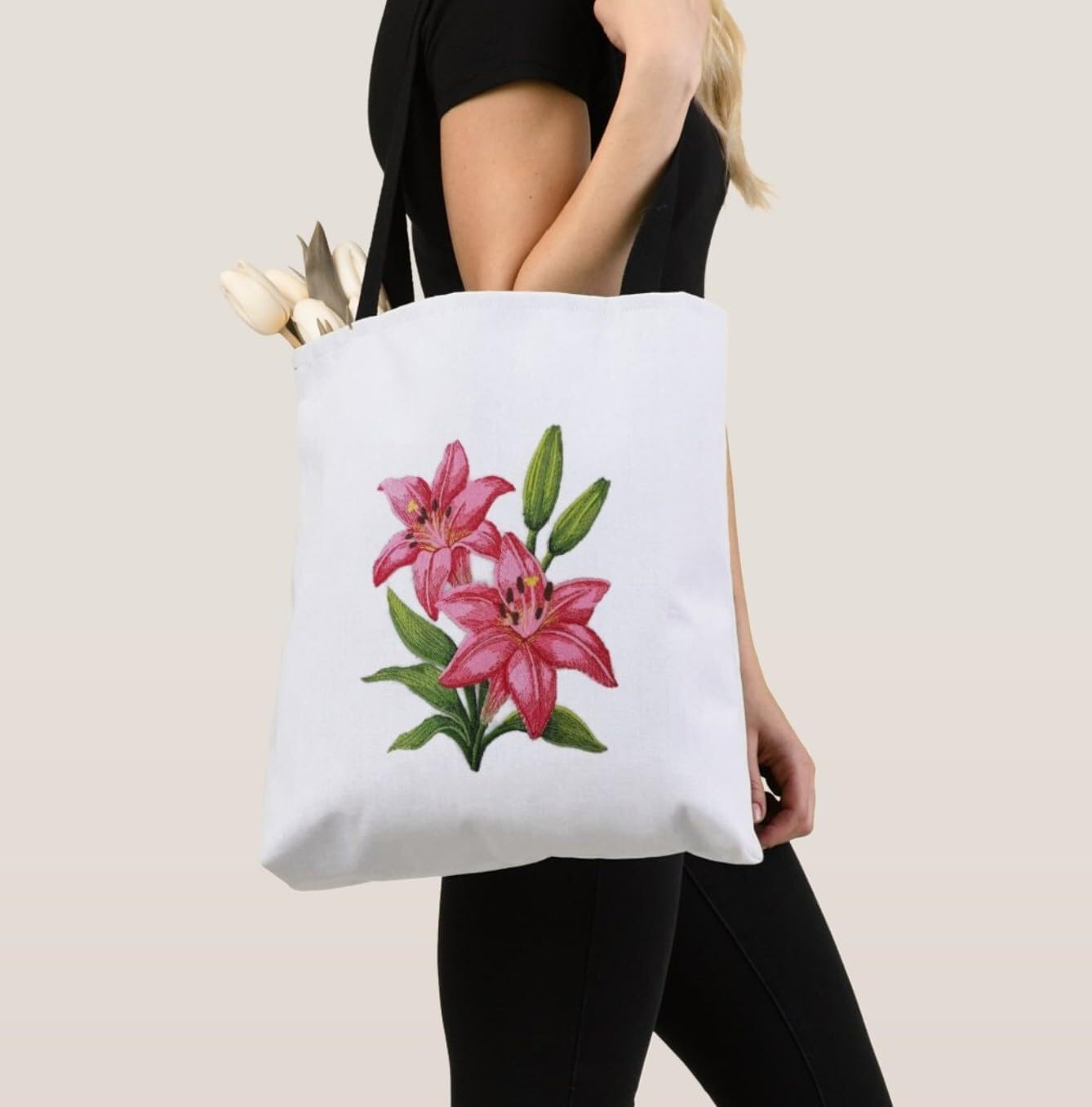 Amazon.com: BeyondVision Pink Lily Blooms Embroidered Patch